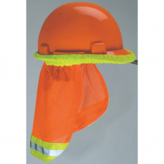 MSA 10098031, SunShade Hard Hat Protector, single, breathable bright mesh, Orange